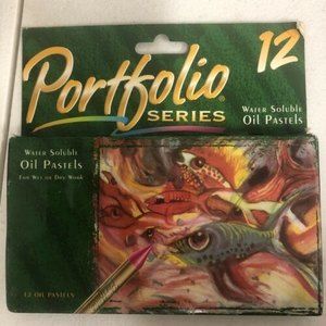 Portfolio Series 12 Oil Pastels Water Soluble Lot Of 3 Boxes Preowned